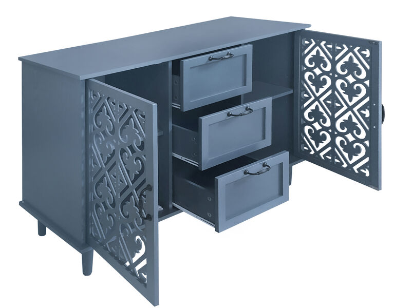 Vofrid carved  Door Cabinet image number 7