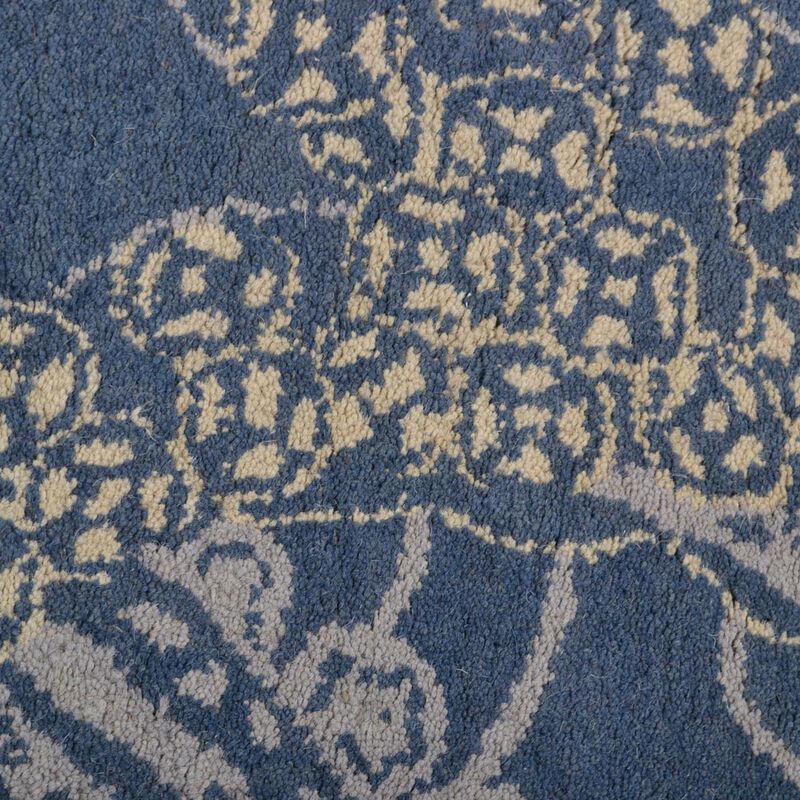 RUGSOTIC CARPETS HAND TUFTED WOOL ECO-FRIENDLY AREA RUGS - Blue & Beige, Contemporary Modern Design, High Pile Handmade Area Rugs for Living Room, Bed Room (K00512) image number 3