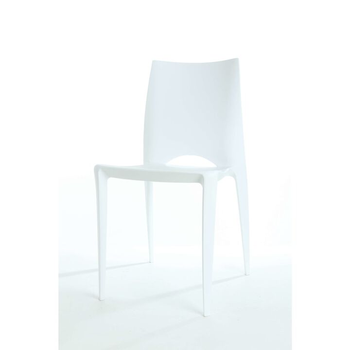 Commerical Seating Products White Crescent Dining Chairs