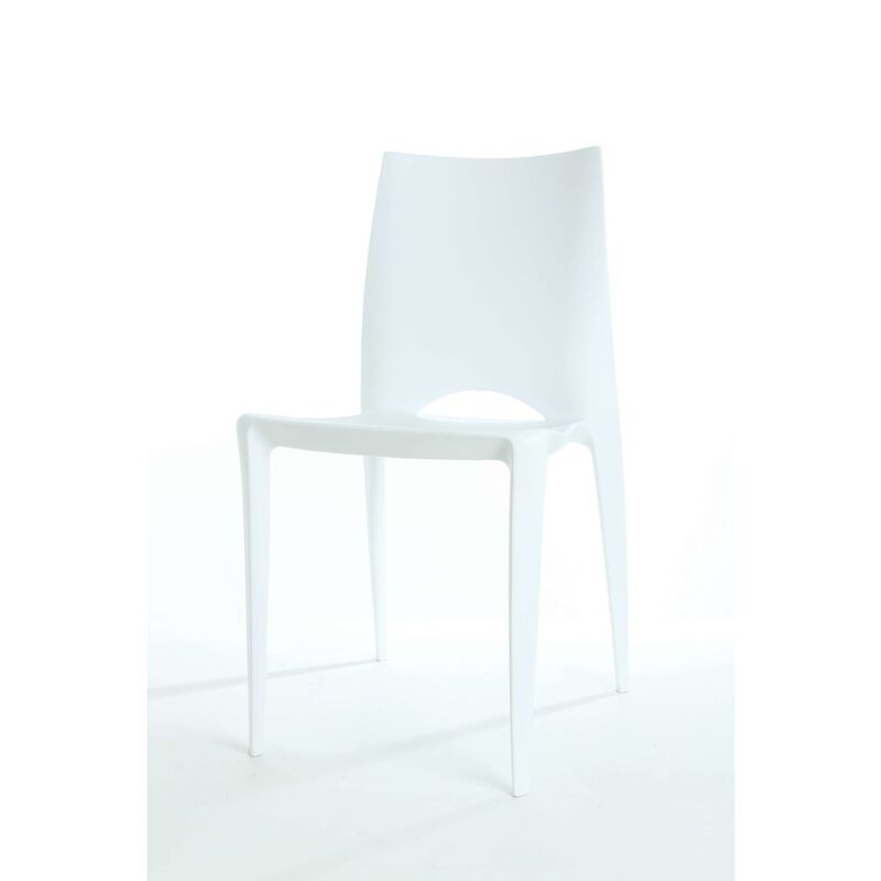 Commerical Seating Products White Crescent Dining Chairs
