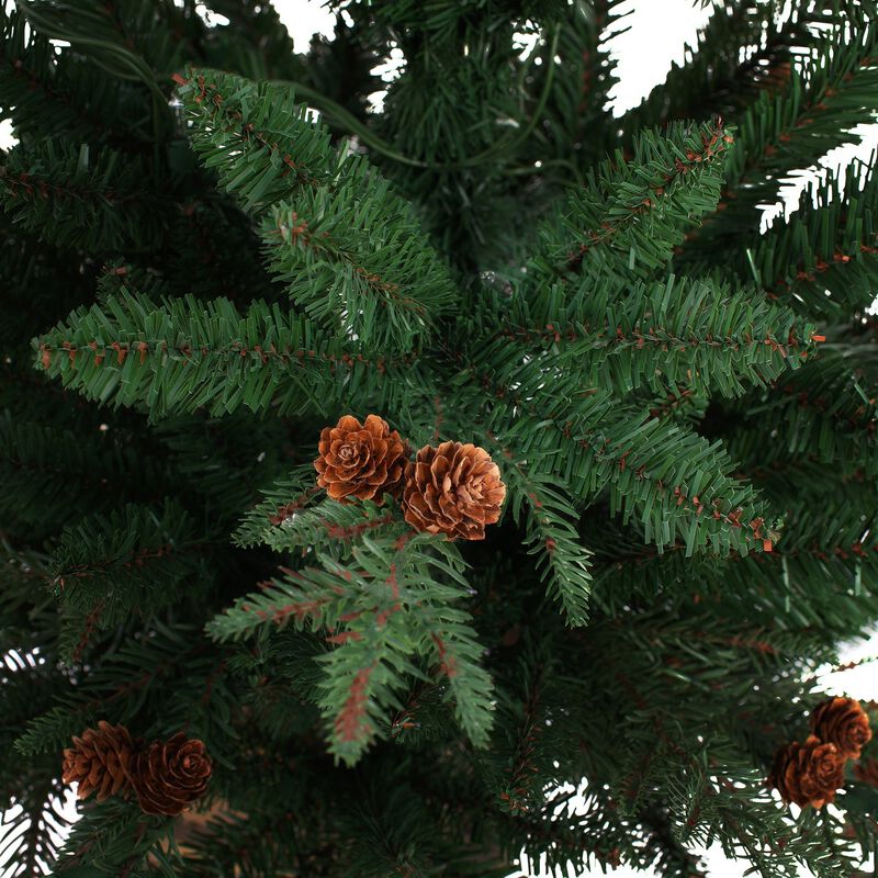 4 Foot Pre-lit Asheville Artificial Fir Christmas Potted Tree image number 7