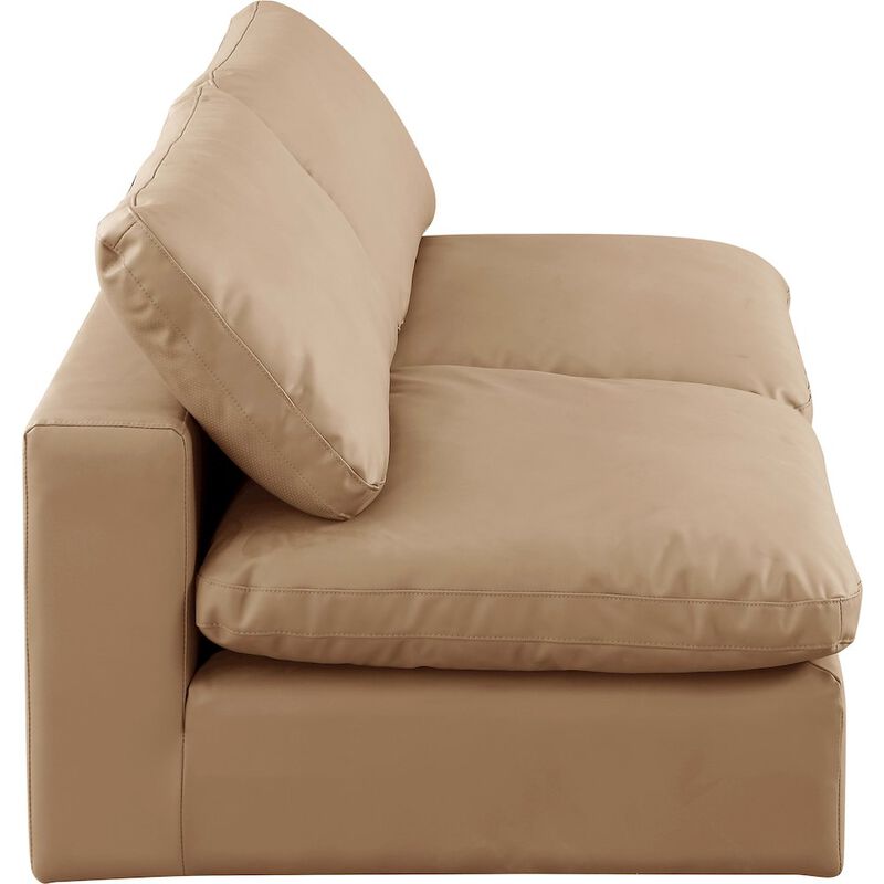 Meridian Furniture Comfy Tan Vegan Leather Modular Sofa