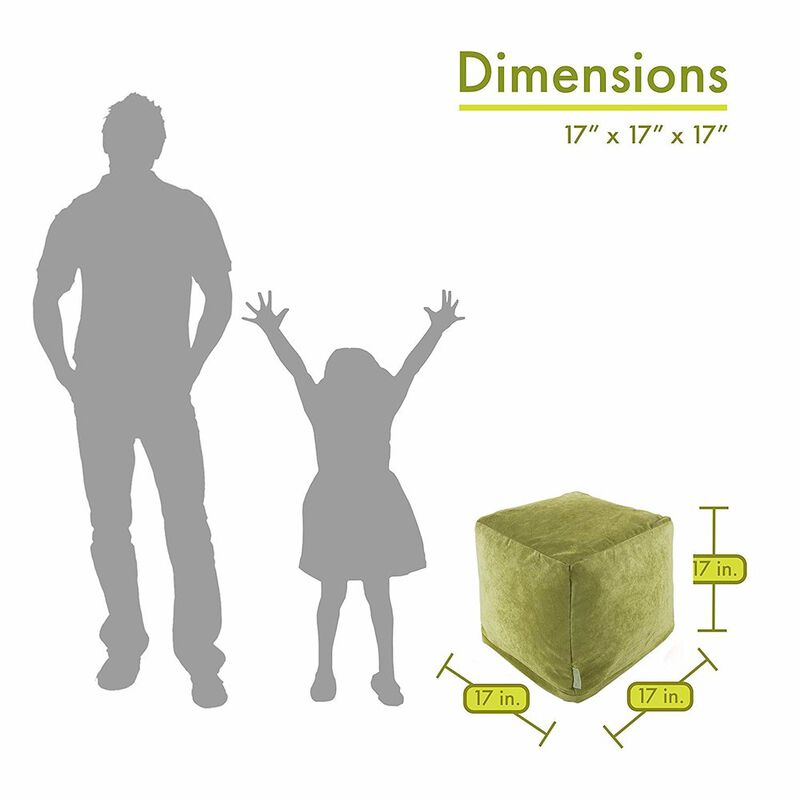 Majestic Home Goods Cube Pouf Villa Apple