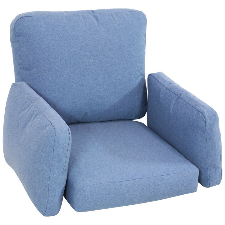 Sunnydaze Outdoor Modern Luxury Basket Chair Replacement Cushion Set - Gray