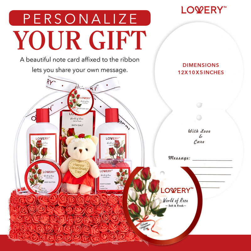 Lovery Mother's Day Spa Gift Basket - Red Rose Scented image number 5