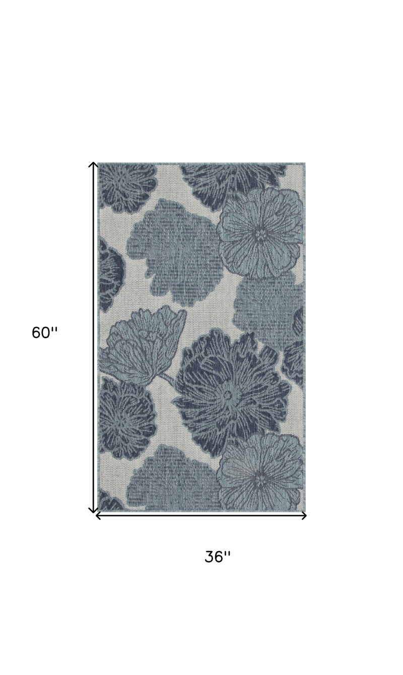 HomeRoots Floral Indoor Outdoor Area Rug image number 5