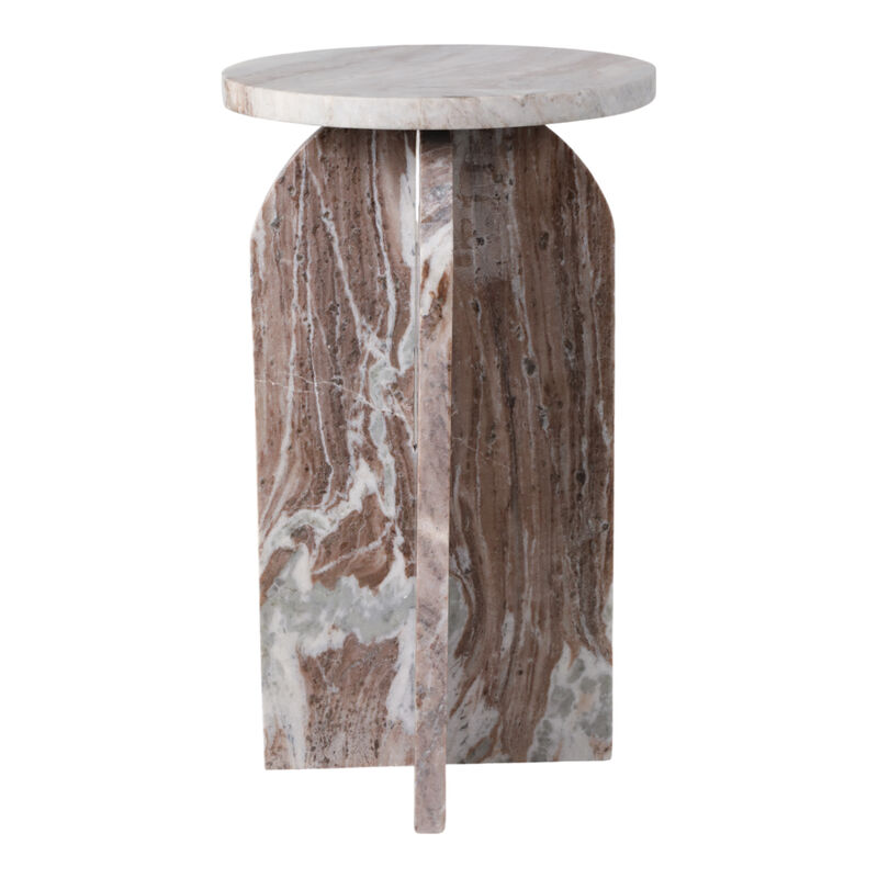 The Round Top Marble Accent Table image number 0