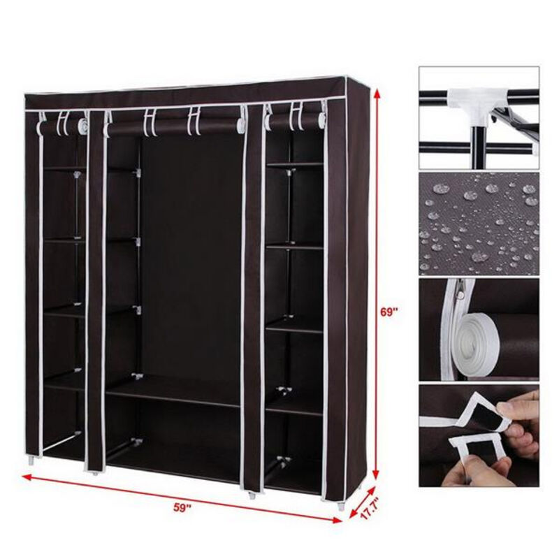 Wardrobe Storage Organizer with Non-Woven Fabric and Sturdy Frame image number 4