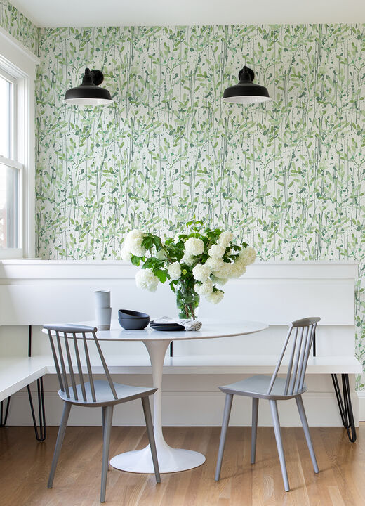 Leandra Green Floral Trail Wallpaper