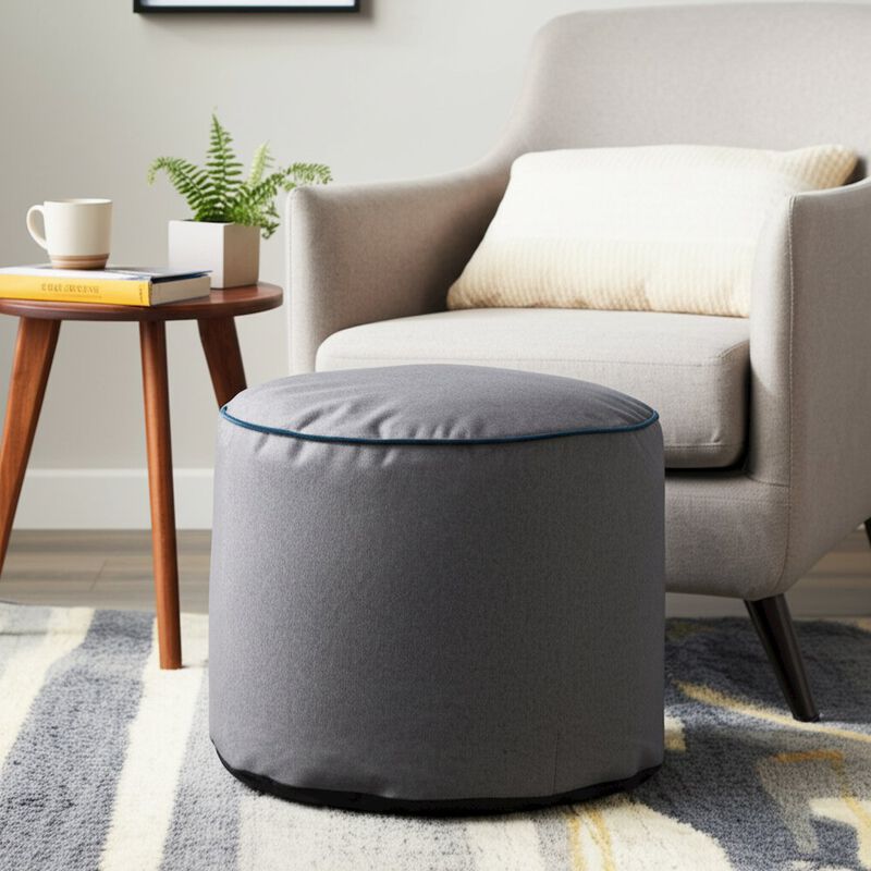 Howard Elliott Qiviut Gray Tall Pouf image number 7