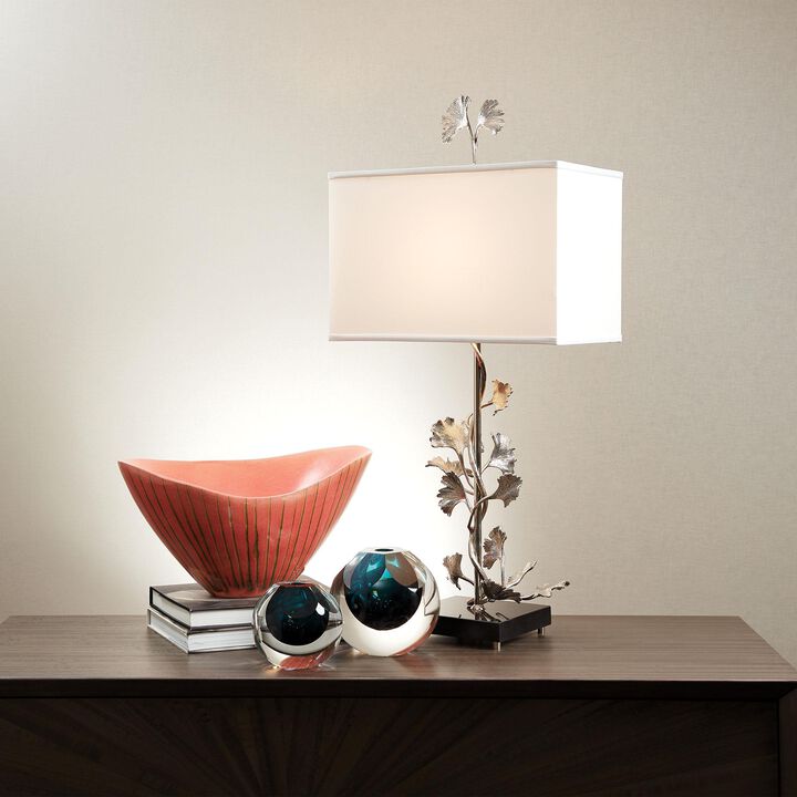 Ginkgo Silver Table Lamp