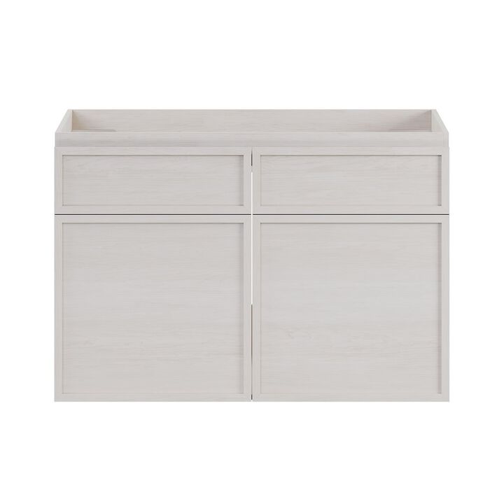 St. Tropez 30" Wall-Mounted Bathroom Vanity Cabinet without Top in White Oak