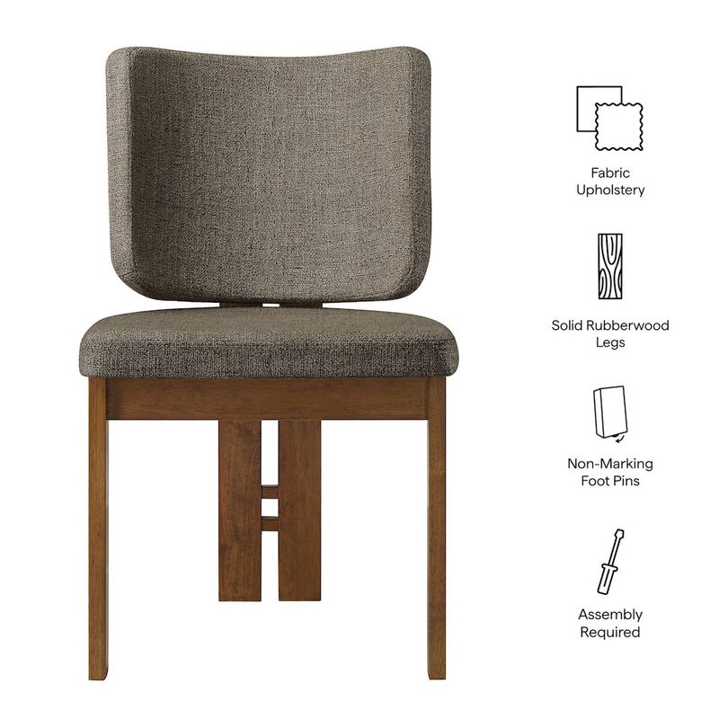 Alba Armless Upholstered Dining Chairs Set Of 2 image number 1