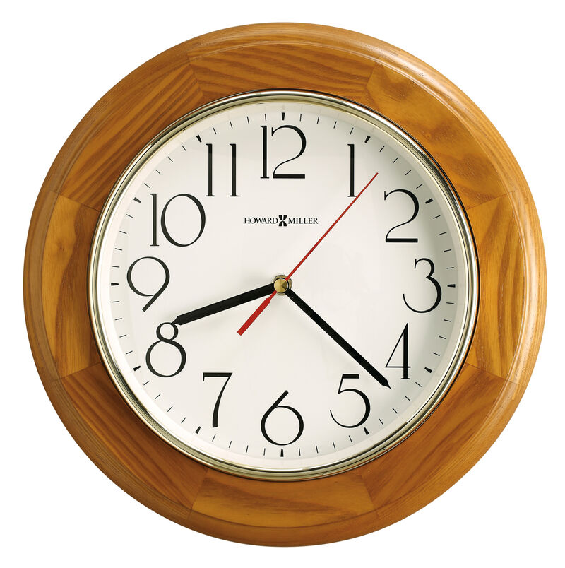 Howard Miller 620174 Howard Miller Grantwood Wall Clock 620174 Champagne Oak image number 0