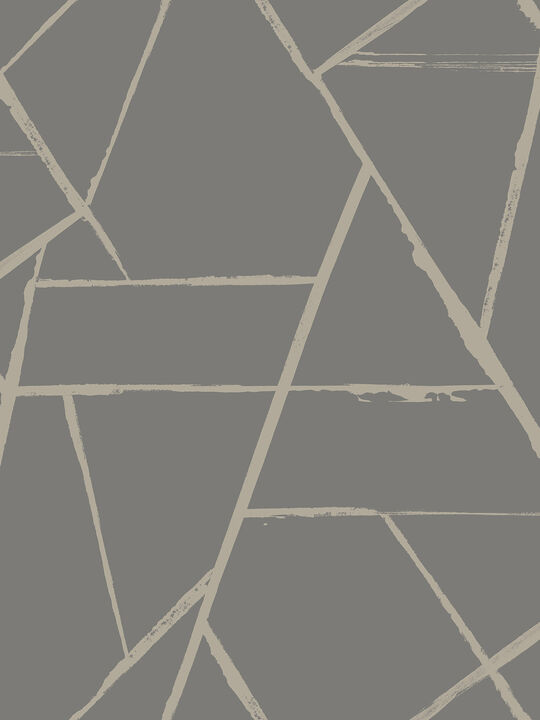 Intersect Grey Metallic Wallpaper