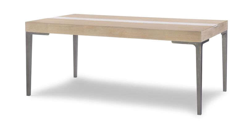 Biscayne Table with Travertine Insert