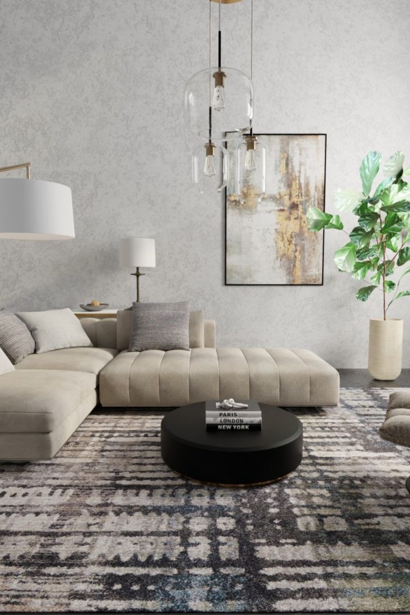 Skyview 39QBF Gray/Beige 9' x 12' Rug image number 1
