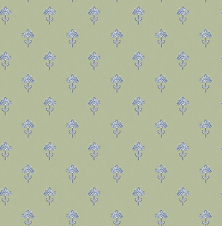 Surdiva Green Floral Fan Wallpaper