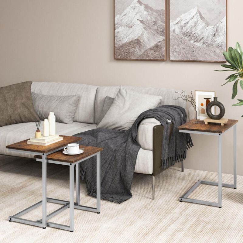 Hivvago 3 Pieces Multifunctional Coffee End Table Set