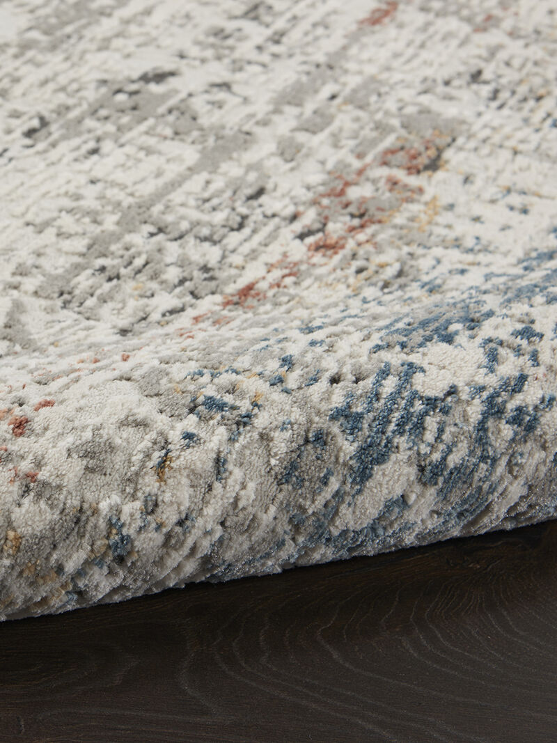 Rustic Textures RUS14 Light Gray/Multicolor 3'11" x 5'11" Rug