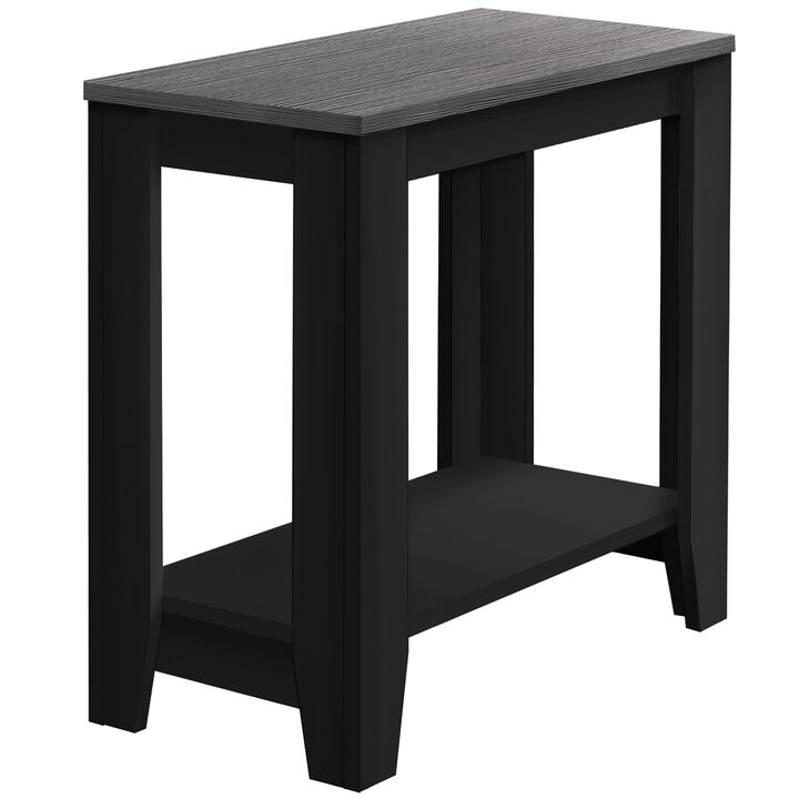 Monarch Specialties I 3134 Accent Table, Side, End, Nightstand, Lamp, Living Room, Bedroom, Laminate, Black, Grey, Transitional