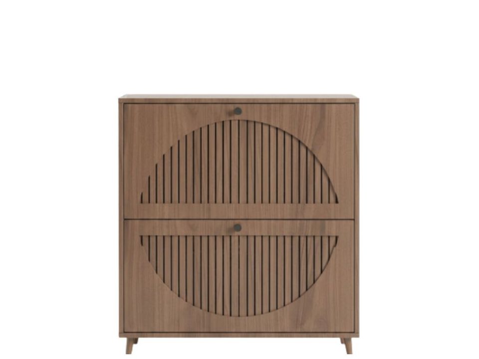 Slim Entryway Shoe Storage Cabinet Flip Drawer Space Saving