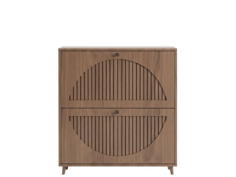 Slim Entryway Shoe Storage Cabinet Flip Drawer Space Saving image number 0