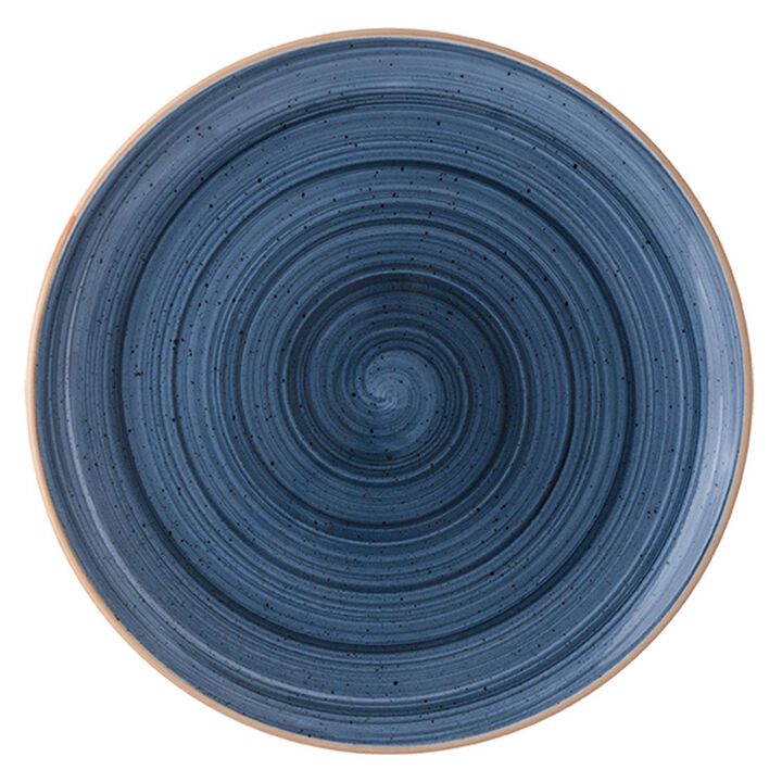 Dusk dia.10.5" Round Blue Porcelain Plate (Set of 4)