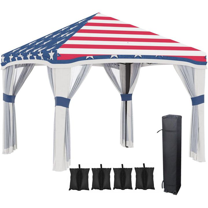 Hivvago Pop-Up 10' x 10' Party Tent with Sand Bags