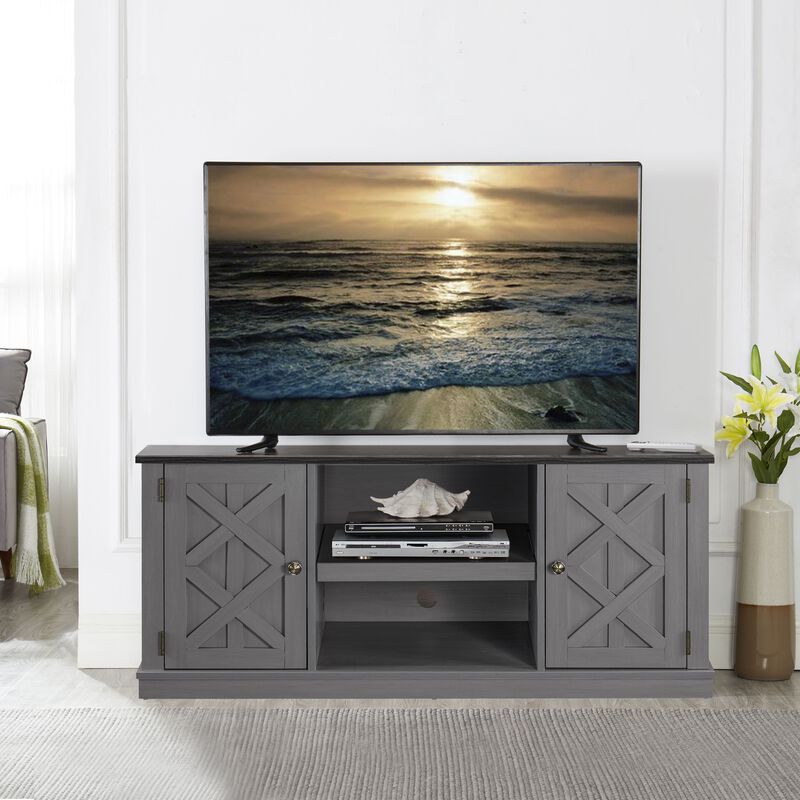 FESTIVO 54" Faux Raw Wood TV Stand for 60" TVs