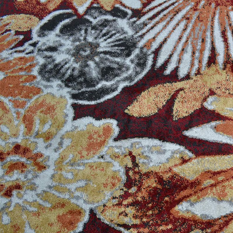 RUGSOTIC CARPETS MACHINE MADE HEATSET POLYPROPYLENE AREA RUGS  - Rectangle Shape, Floral Modern Design, Midium Pile Machine Made Area Rugs (M00030) image number 3