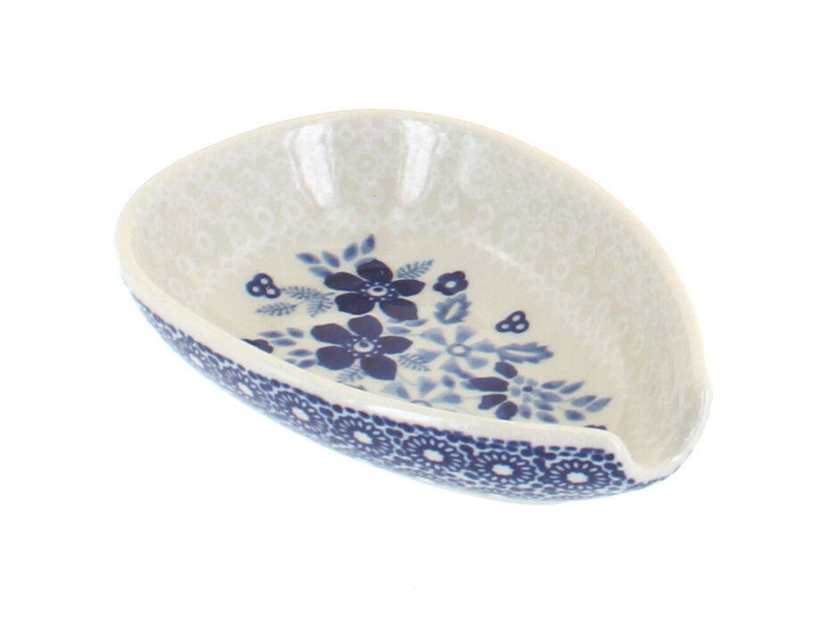 Blue Rose Polish Pottery Christiana Small Spoon Rest