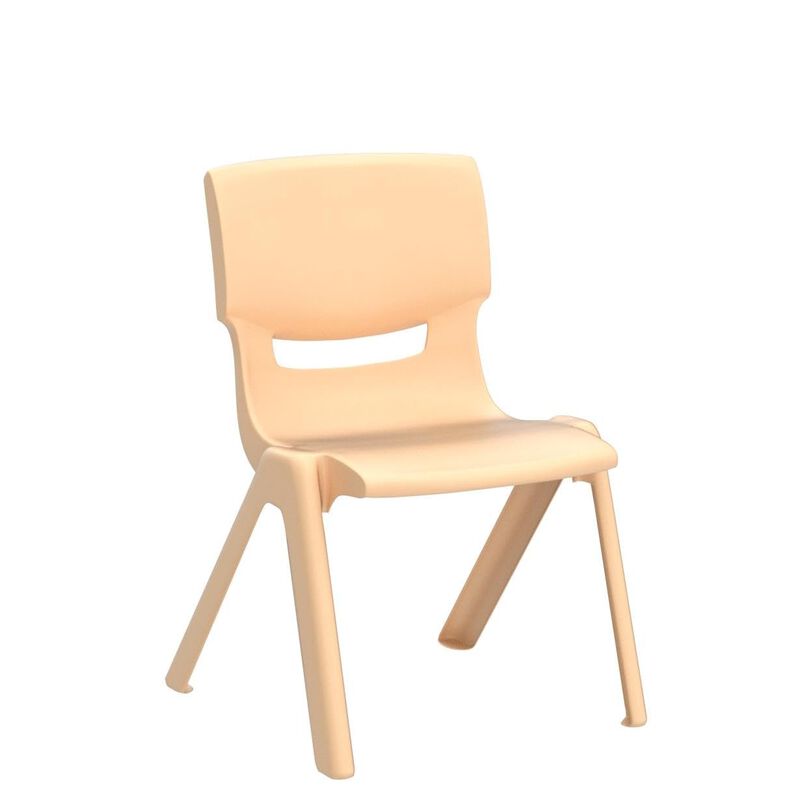 Flash Furniture Whitney 4 Pack Natural Plastic Stackable School Chair with 10.5" Seat Height