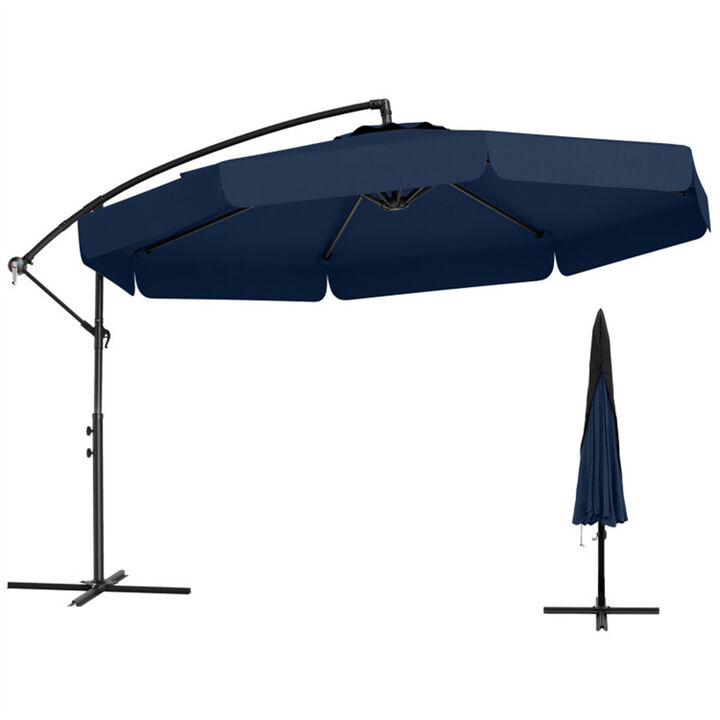 Modern Patio Cantilever Umbrella &ndash; Large, Heavy-Duty, Easy to Adjust for Sun Protection