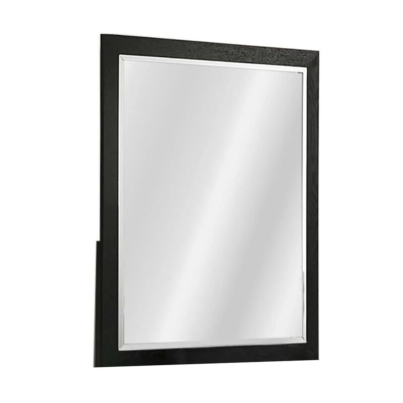 Portrait Dresser Mirror, Black, Rubberwood, 36x40 Wide Frame Profile image number 0