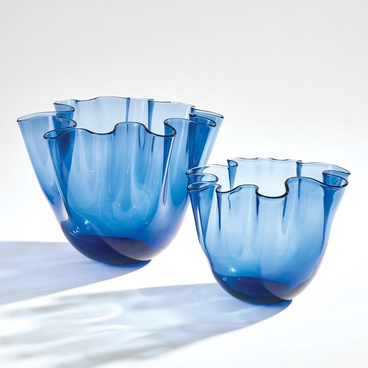 Handkerchief Large Blue Vase