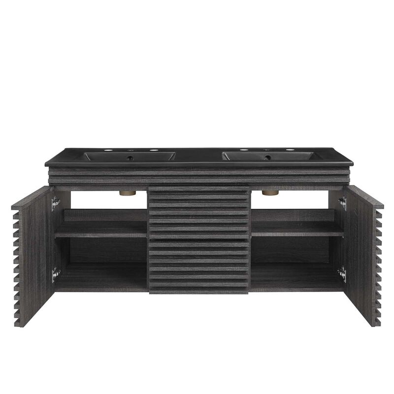 Render 48" Wall-Mount Bathroom Vanity Basin Included image number 4