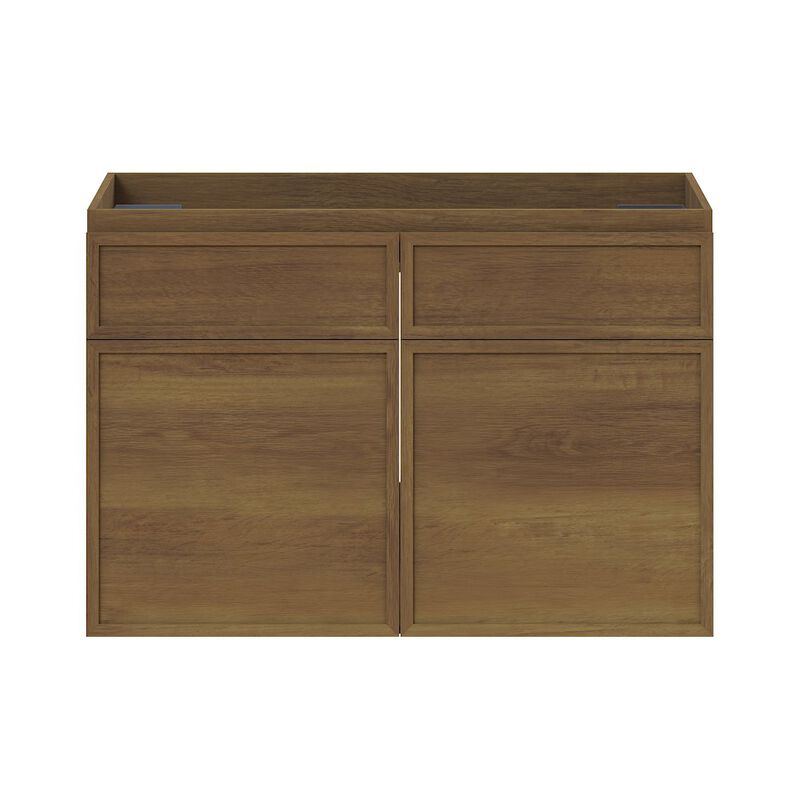 St. Tropez 30" Wall-Mounted Bathroom Vanity Cabinet without Top in Brown Oak image number 0
