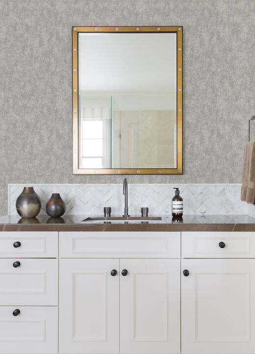 Haliya Silver Metallic Plaster Wallpaper