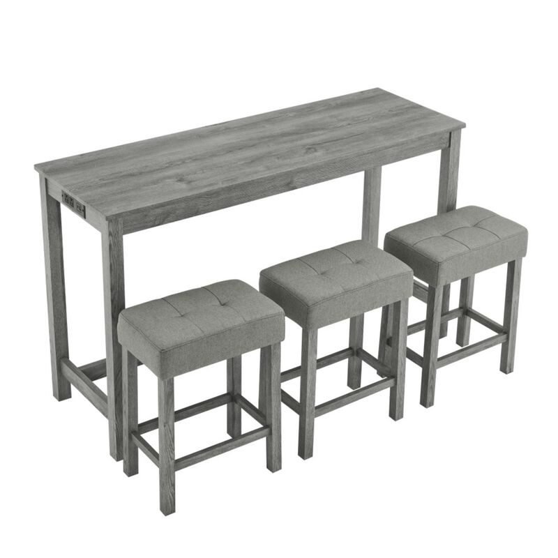 Peldze 4‑Piece Industrial Bar Table Set image number 7