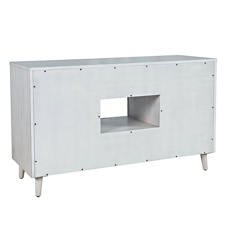 Jofran Reece 50 Mid-Century Modern Starburst TV Stand Console Storage Cabinet