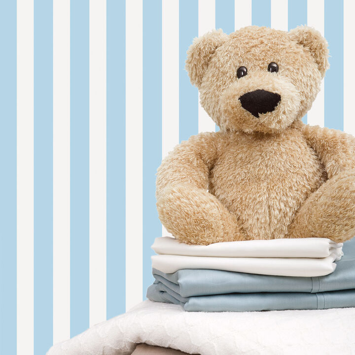 Just 4 Kids 2 Regency Stripe Blue Wallpaper G56025