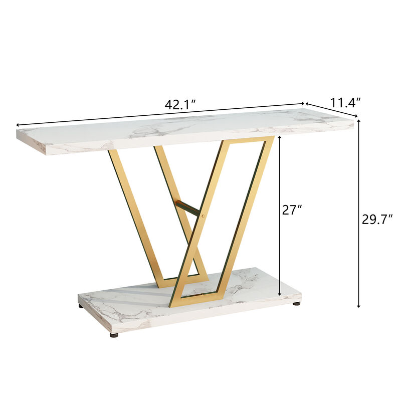 Industrial Hallway Table for Entryway Stylish Console Table with Storage for Home Organization