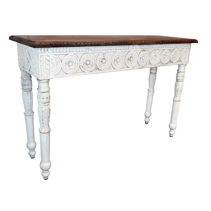 Alex Hamilton Bay Hand-Carved Console Table