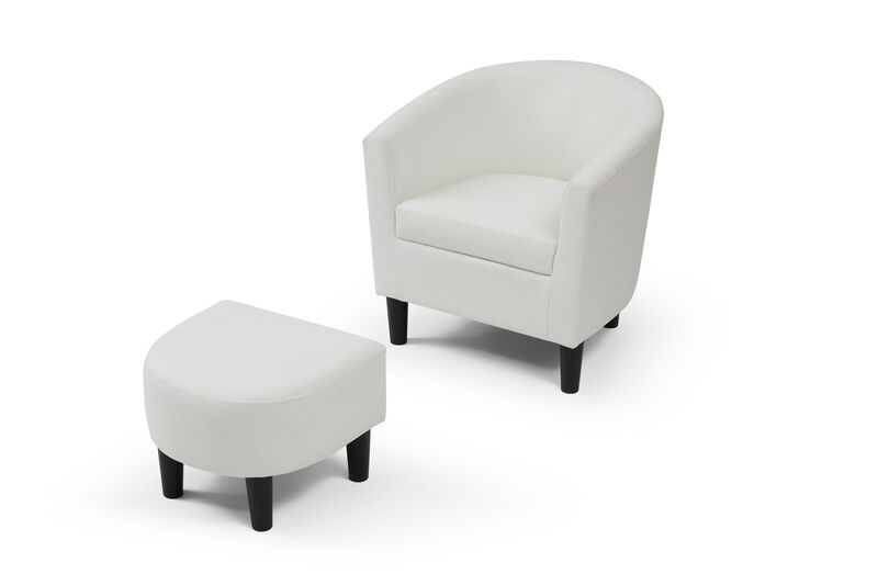 Salem Polyester Accent Chair with Ottoman image number 2