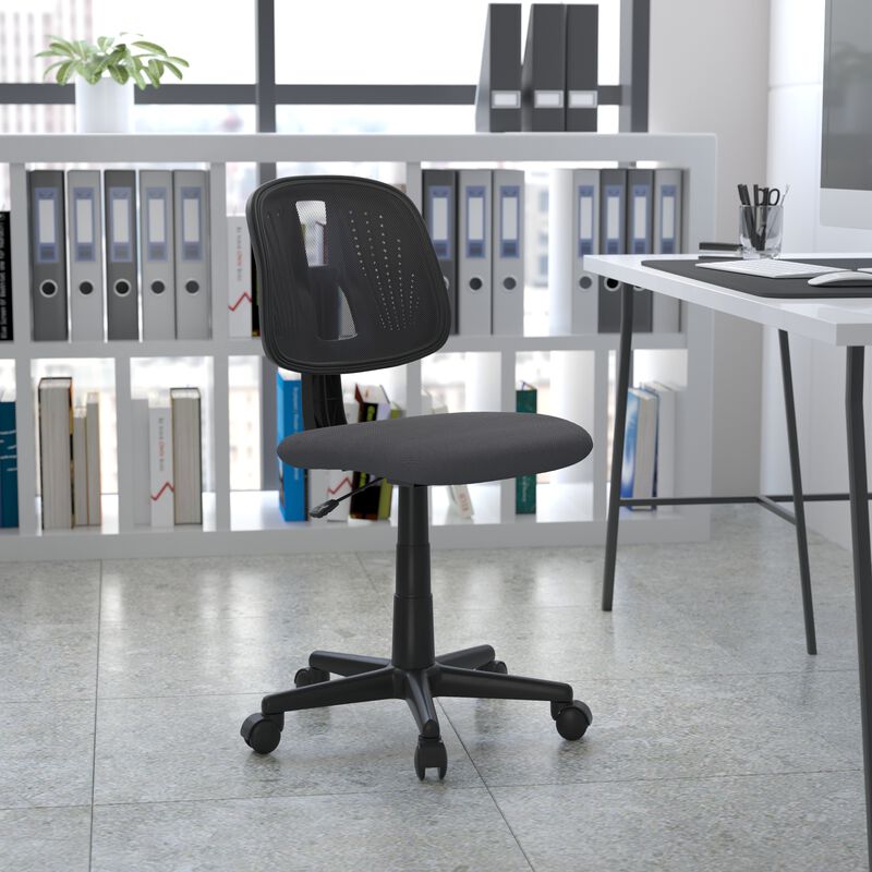Flash Fundamentals Mid-Back Mesh Swivel Task Office Chair with Pivot Back image number 1