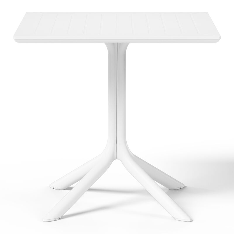WestinTrends 31.5" Square Outdoor Plastic Resin Patio Dining Table for 4 image number 3