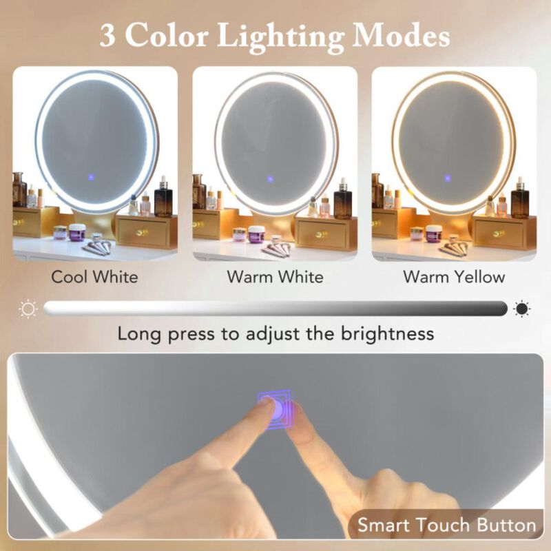 Hivvago Vanity Table Set with Mirror