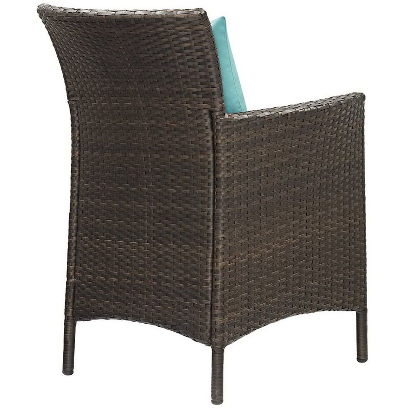 Conduit Outdoor Patio Wicker Rattan Dining Armchair Set of 4 image number 2