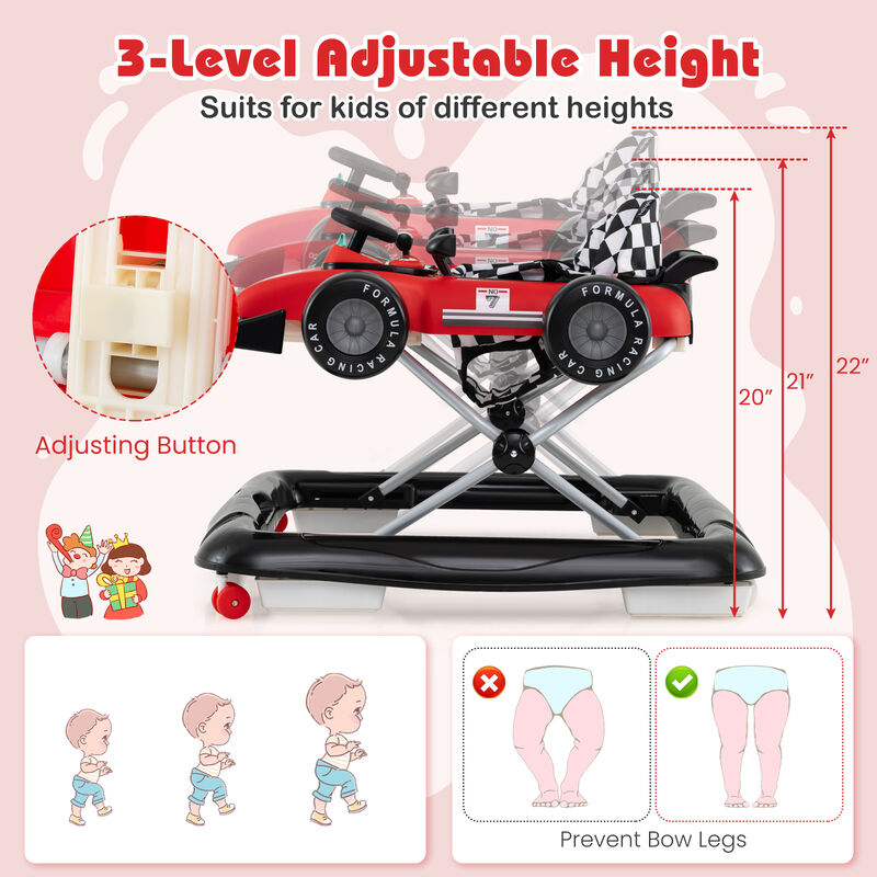 4-in-1 Baby Walker and Activity Center – Music, Adjustable Height & Interactive Play